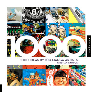 The book cover of '1000 Ideas by 100 Manga Artists' which includes an interview with me.