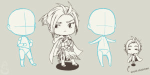 A sample of my tutorial and workshop on manga characters in chibi form.