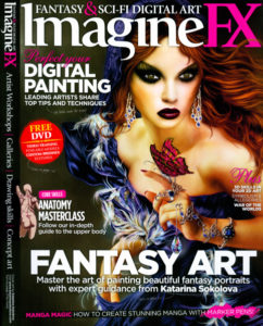 The cover of the 'ImagineFX' issue 37, which includes my marker tutorial.