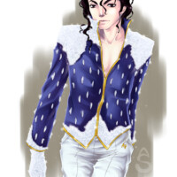 A manga depiction of Michael Jackson.