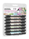 An image of the package of the Letraset 'Promarker Fantasy Set' with my designed manga character.